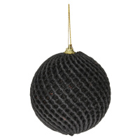 Mondex Ozdobná závěsná baňka Black Ball 12 cm černá