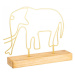 Hanah Home Kovová dekorace Elephant 30 cm zlatá