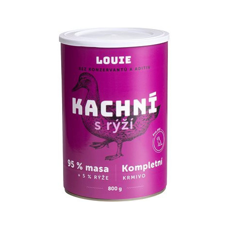 LOUIE Kompletní monoproteinové krmivo kachní (95%) s rýží (5%) 800 g