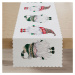 Vánoční ubrus - běhoun na stůl GNOM červená 38x160 cm Mybesthome