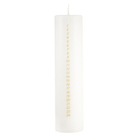 Bílá adventní svíčka s čísly Unipar, doba hoření 98 h