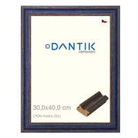 DANTIK rámeček 30 × 40, LYON modrý plexi čiré