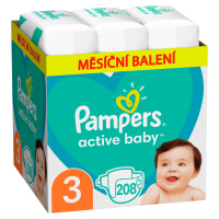 Pampers Active Baby plenky vel. 3, 6-10 kg, 208 ks