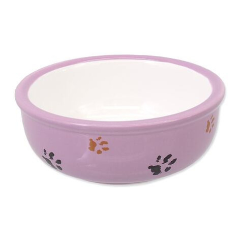 Miska MAGIC CAT keramická kočicí tlapka fialová 13 cm 0,33 l