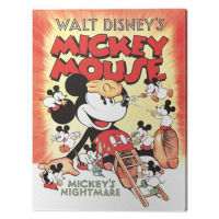 Obraz na plátně Mickey Mouse - Mickey‘s Nightmare, (60 x 80 cm)