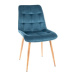Signal Jídelní židle CHIC D VELVET | dřevěné nohy Barva: Modrá / Bluvel 86