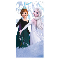 TipTrade Bavlněná froté osuška 70x140 cm - Ledové království Princezny Anna a Elsa