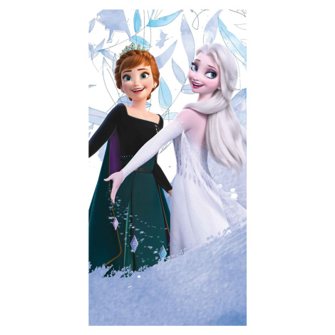 TipTrade Bavlněná froté osuška 70x140 cm - Ledové království Princezny Anna a Elsa