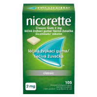 NICORETTE Classic 2 mg Léčivá žvýkací guma 105 kusů