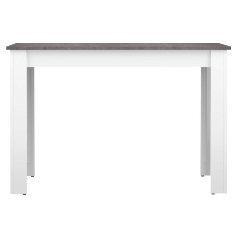 Bílý jídelní stůl s deskou v dekoru betonu 110x70 cm Nice - TemaHome