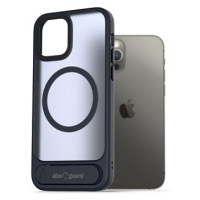 AlzaGuard Matte Case with Stand Compatible with MagSafe for iPhone 12 / 12 Pro tmavě modrý