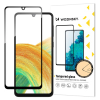 Wozinsky Full Glue Tvrzené sklo pro Samsung Galaxy A34 5G 9H Celoplošné tvrzené sklo s černým rá