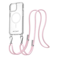 AlzaGuard Luxe Detach Lanyard Case Compatible with MagSafe for iPhone 13 růžový