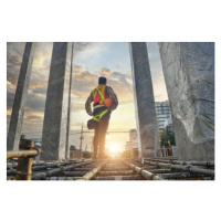 Fotografie Working at height equipment on during sunset, Cavan Images, 40 × 26.7 cm