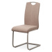 Jídelní židle WARDEN, krémová látka/lanýžový kov Z EXPOZICE PRODEJNY, II. jakost