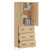 vidaXL Skříň highboard dub sonoma 69,5 x 34 x 180 cm kompozitní dřevo