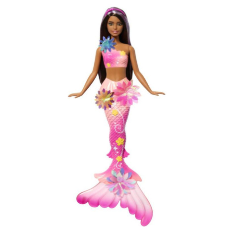 Barbie kouzelná květinová mořská panna - TMAVOVLÁSKA Mattel