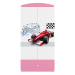 Kocot kids Dětská skříň Babydreams 90 cm závodní auto růžová