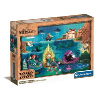 Clementoni Puzzle 1000 dílků Kompaktní Disney Maps Malá mořská víla. Malá mořská víla 39783
