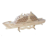 Dřevěné 3D puzzle lodě dřevěná skládačka Luxusní jachta P119