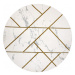 Dywany Łuszczów Kusový koberec Emerald geometric 1012 cream and gold kruh - 160x160 (průměr) kru