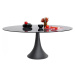 KARE Design Kulatý jídelní stůl Grande - skleněný, černý, 180x120cm