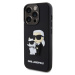 Karl Lagerfeld 3D Rubber Karl and Choupette kryt iPhone 15 Pro černý