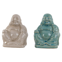 Estila Šťastný Buddha 16cm (modrý nebo béžový) 1ks