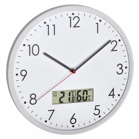 TFA 60.3048.02 - Analogové nástěnné hodiny s digitálním teploměrem a vlhkoměrem TFA Dostmann