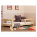 Benlemi Dětská postel STUDY se zábranou Zvolte barvu: Cihlová, Zvolte rozměr: 80x180 cm, Zvolte 