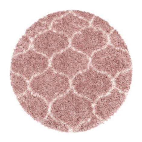 Ayyildiz koberce Kusový koberec Salsa Shaggy 3201 rose kruh Rozměry koberců: 80x80 (průměr) kruh