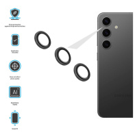 Ochranná skla čoček fotoaparátů FIXED Camera Glass pro Samsung Galaxy A15/A15 5G, černá