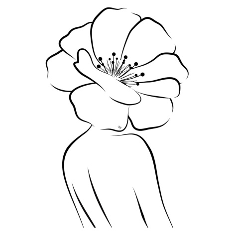 Ilustrace Flower Head, Martina Pavlova, (30 x 40 cm)