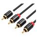 Kabel 2RCA (Cinch) to 2RCA (Cinch) Cable Vention VAB-R06-B200 2m (black)