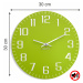 Zelené nástěnné hodiny pro děti