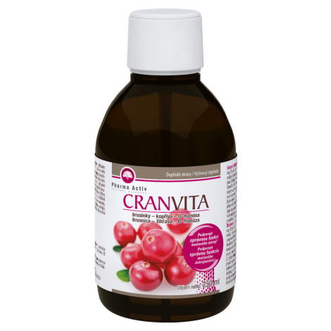 PHARMA ACTIV Cranvita brusinky-kopřiva-D-manósa 250 ml