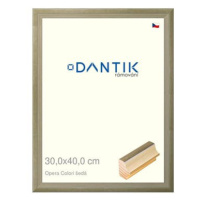 DANTIK rámeček 30 × 40, OPERA Colori šedý plexi čiré