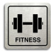 Accept Piktogram "fitness II" (80 × 80 mm) (stříbrná tabulka - černý tisk)