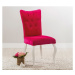 Čalouněná židle rosie - růžová/bílá