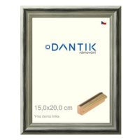 DANTIK rámeček 15 × 20, Y-ka černý linka sklo čiré