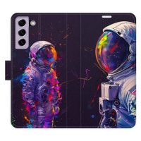 iSaprio Flip pouzdro Neon Astronaut 02 pro Samsung Galaxy S21 FE 5G