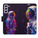 iSaprio Flip pouzdro Neon Astronaut 02 pro Samsung Galaxy S21 FE 5G