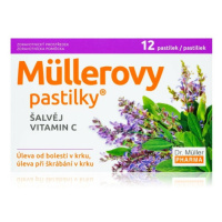 DR. MÜLLER Müllerovy pastilky šalvěj, vitamin C 12 ks