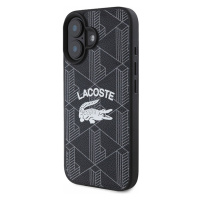 Pouzdro Lacoste pro iPhone 16 6.1 černé Monogram Vintage Logo MagSafe