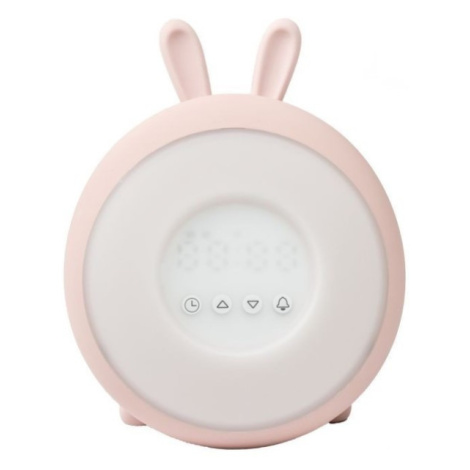 Rabbit & Friends Dětská lampička s budíkem barva: růžová
