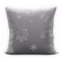 Vánoční polštář SNOWFLAKE světle šedá/stříbrná 40x40 cm Mybesthome Varianta: Povlak na polštář, 