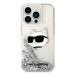 Karl Lagerfeld KLHCP14LLNHCCS hard silikonové pouzdro iPhone 14 PRO 6.1" silver Glitter Choupett