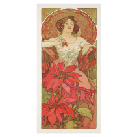 Obrazová reprodukce Ruby from The Precious Stones Series, Alfons Mucha, 20 × 40 cm