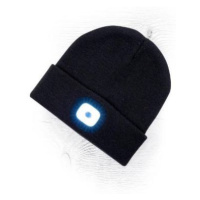 Zimní čepice s LED svítilnou černá