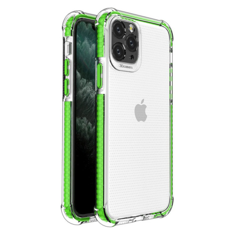 Spring Armor silikonové pouzdro s barevným lemem na iPhone 11 Pro green